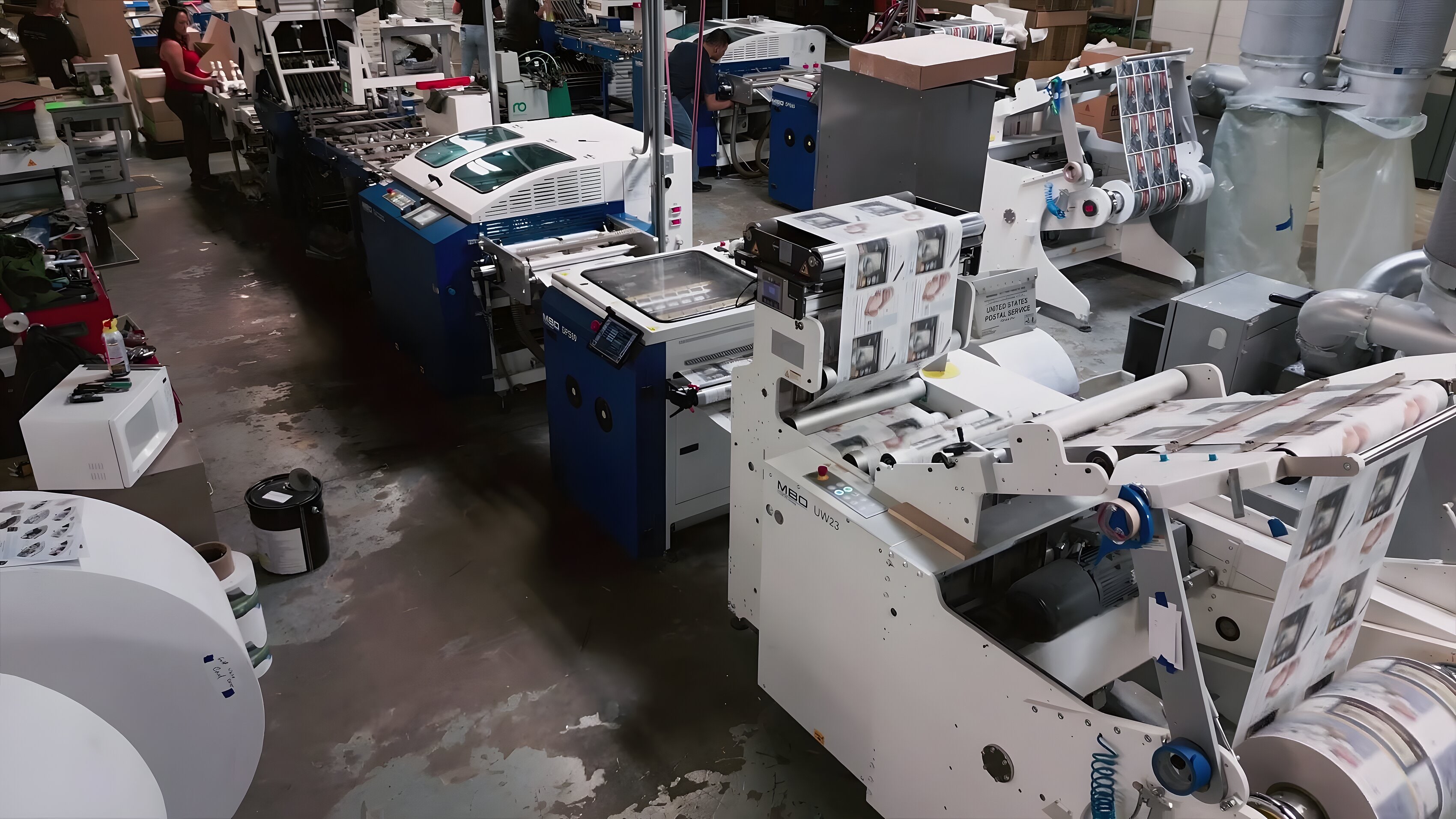 Bindery and finishing on the JD Graphic floor in Elk Grove Village