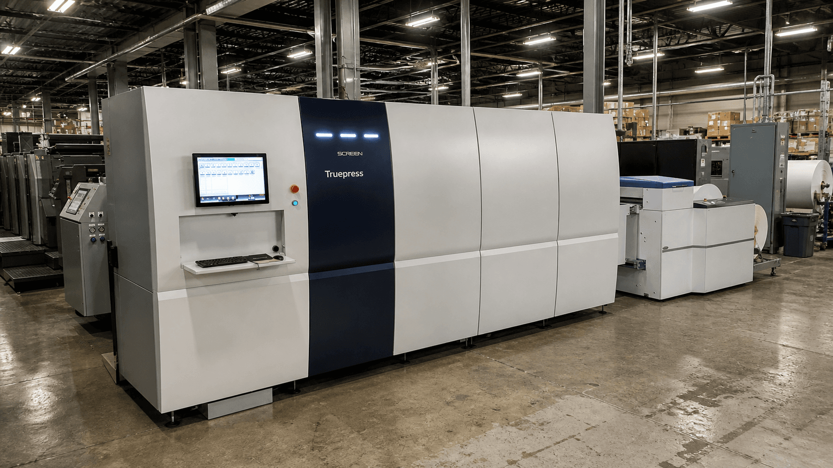 SCREEN Truepress inkjet platform on the JD Graphic production floor